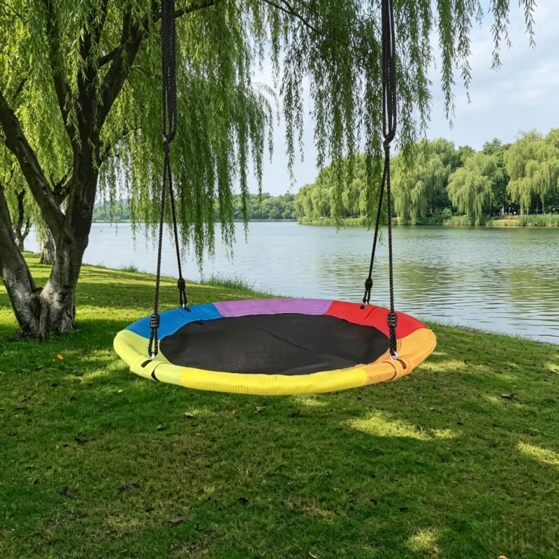 Kids Outdoor Hammock - Circular Oxford Net Canvas Kids Hammock