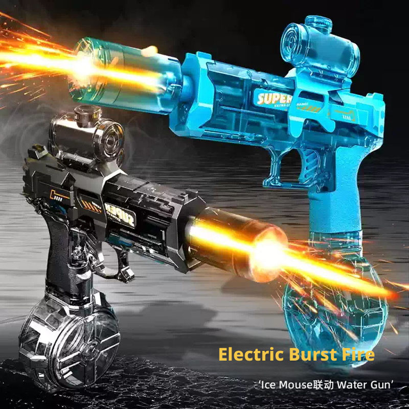 Kids Outdoor Exercise Equipment - Electric Water Guns, Powerful Jets, Automatic