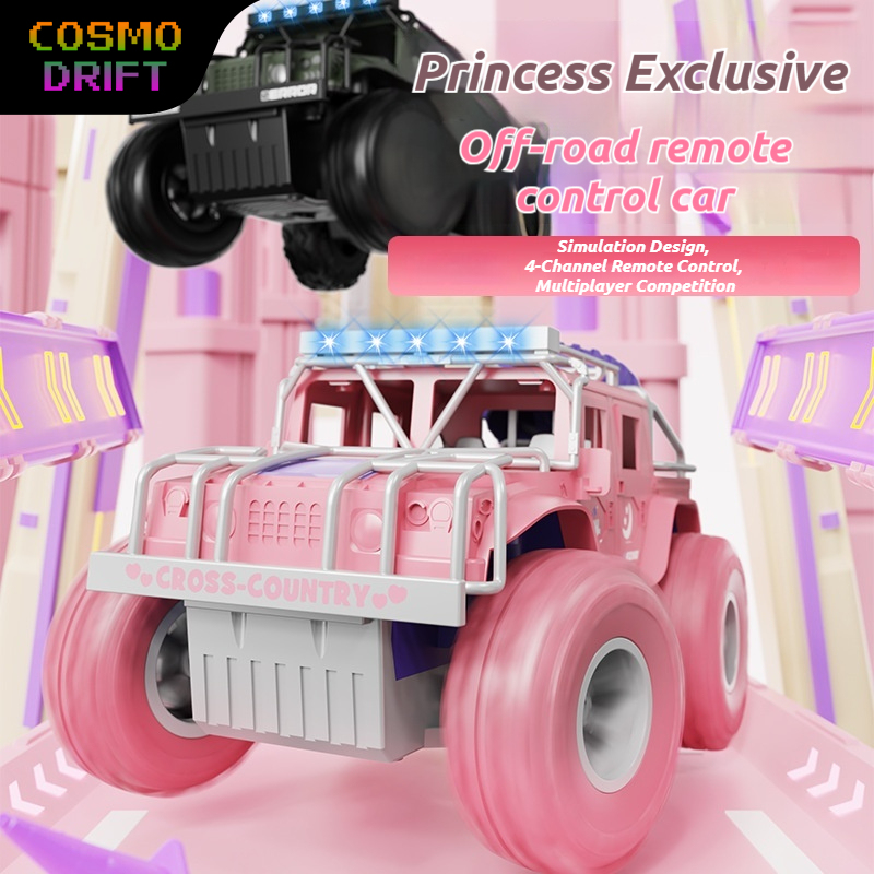 Kids Outdoor Dirt Toys - Super Large Pink RC Off-Road Car