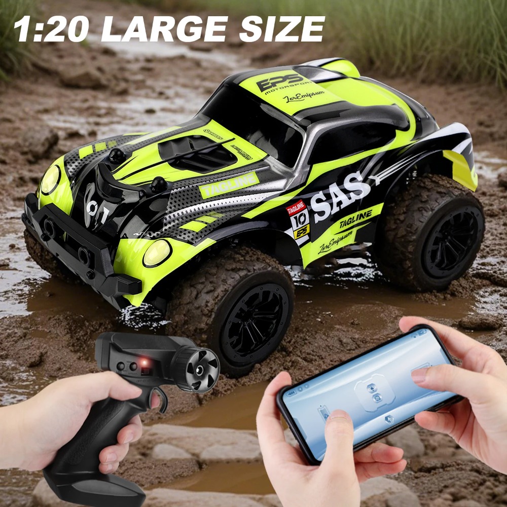 Kids Outdoor Dirt Toys - 1:20 RC Pickup Monster Truck High