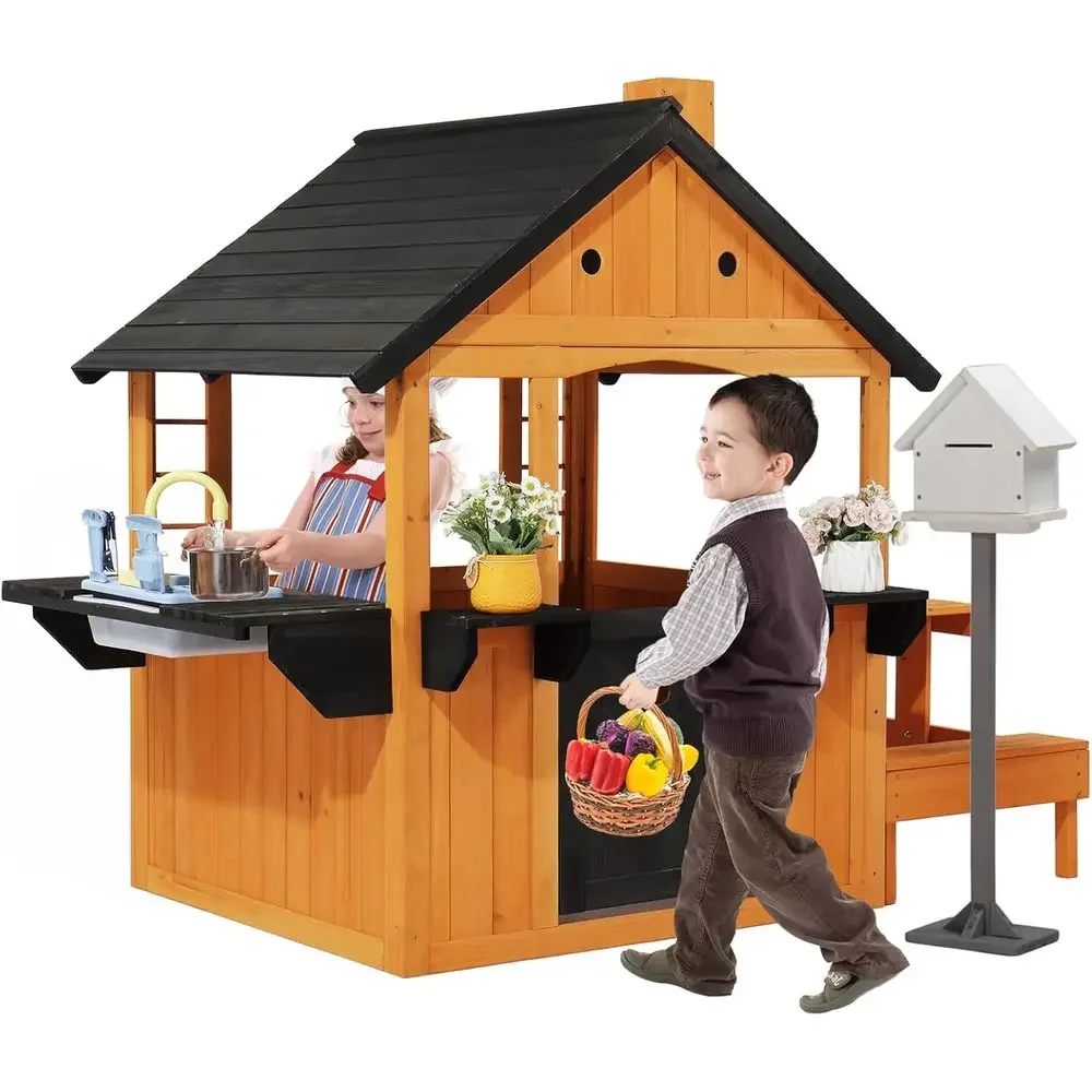 Kids Outdoor Sink - MOR Kids Outdoor Playhouse with Sink