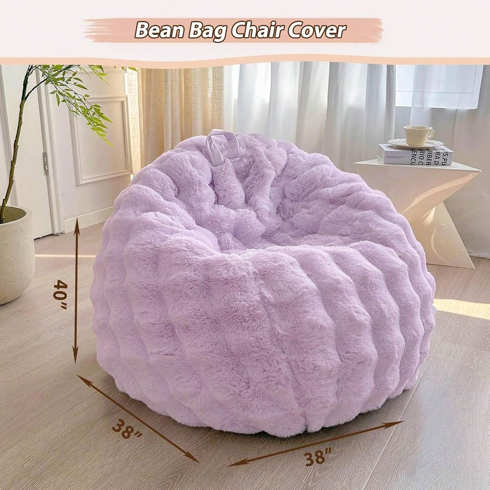 Faux Rabbit Fur Bean Bag Cover - огляд і ціна Kids Outdoor Bean Bag