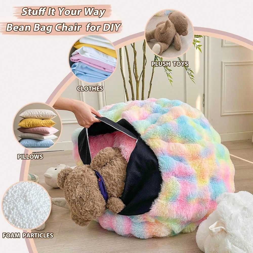 Faux Rabbit Fur Bean Bag Cover - огляд і ціна Kids Outdoor Bean Bag