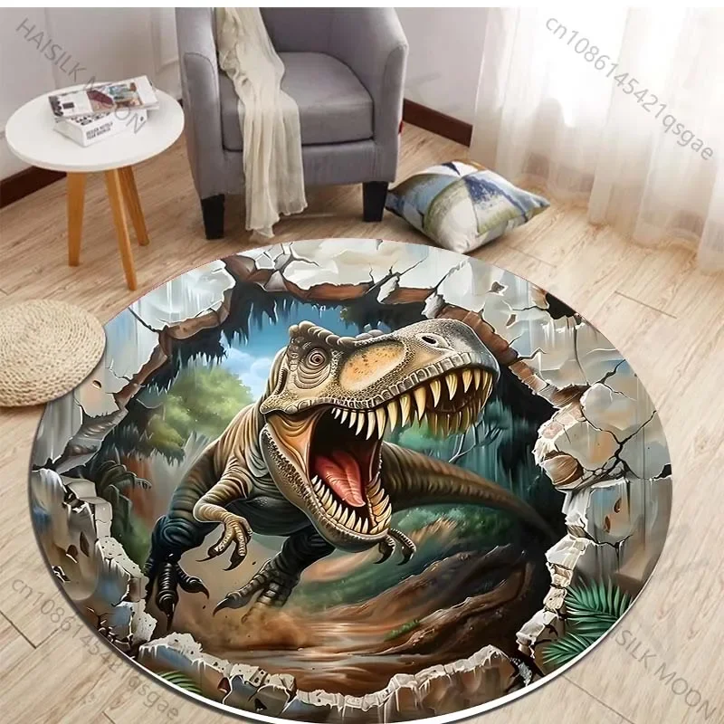 HD 3D Dinosaur Print Round Rug - огляд і ціна Kids Outdoor Mat Waterproof