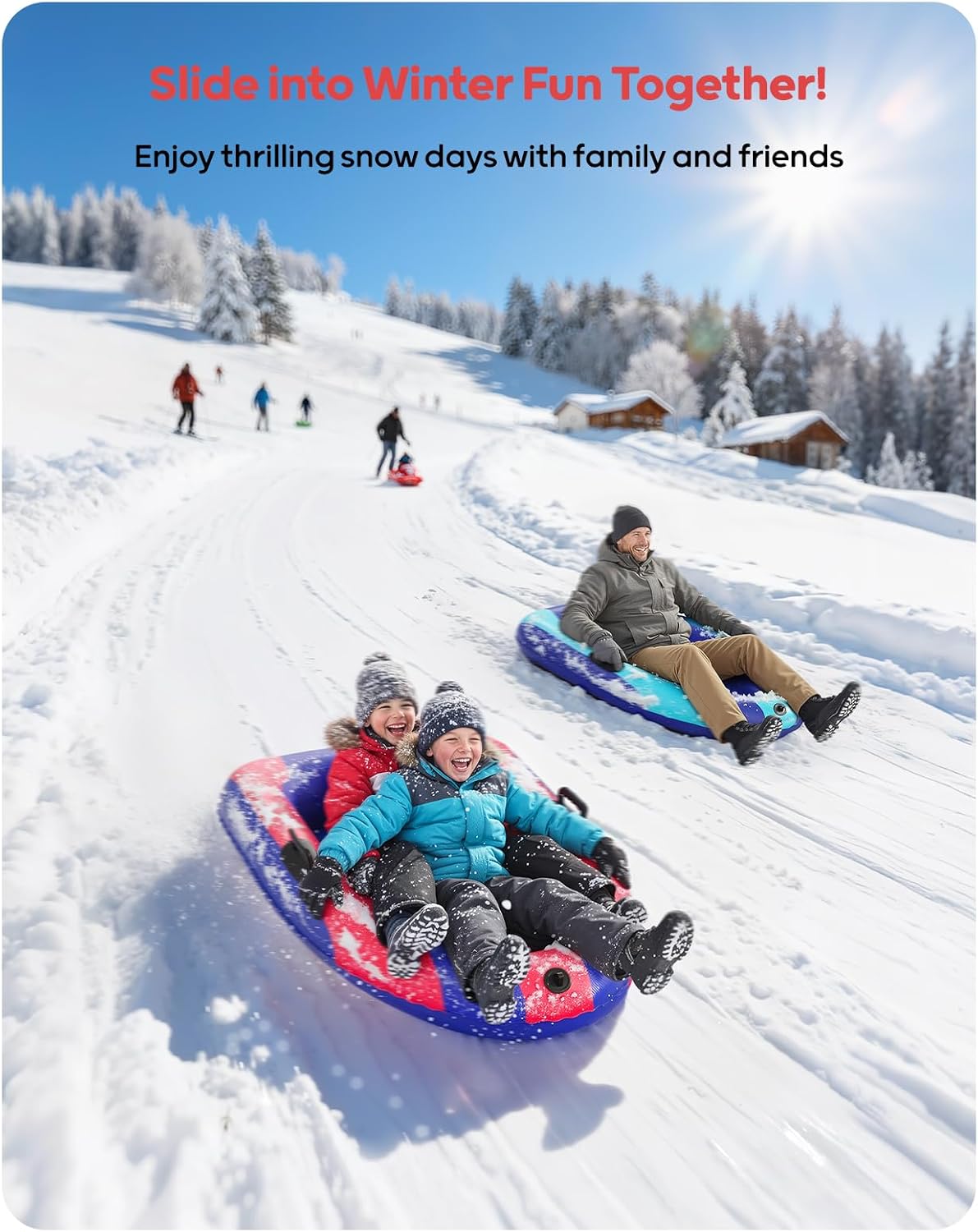QPAU Inflatable PVC Snow Sled  - огляд і ціна Kids Outdoor Gifts