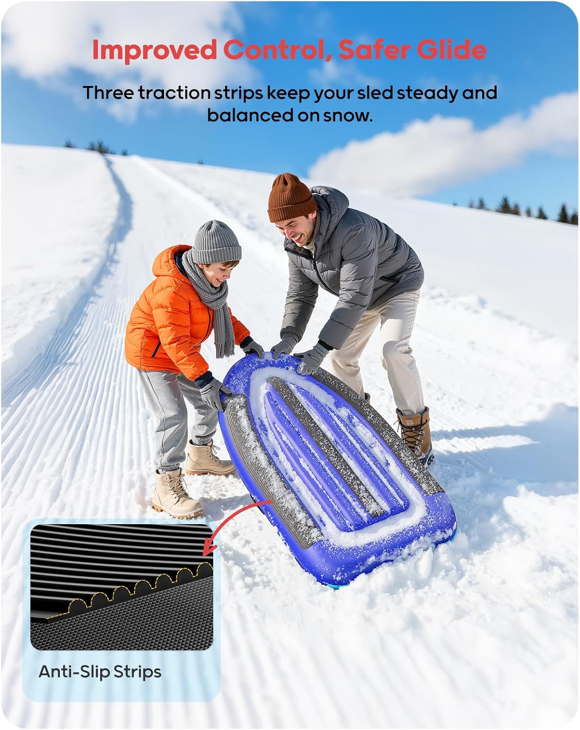 QPAU Inflatable PVC Snow Sled  - огляд і ціна Kids Outdoor Gifts