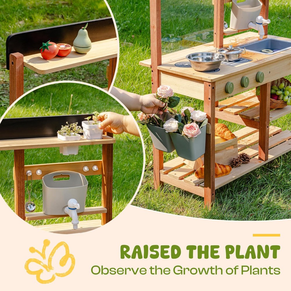 US Shipping Wooden Mud Kitchen - огляд і ціна Kids Outdoor Sink
