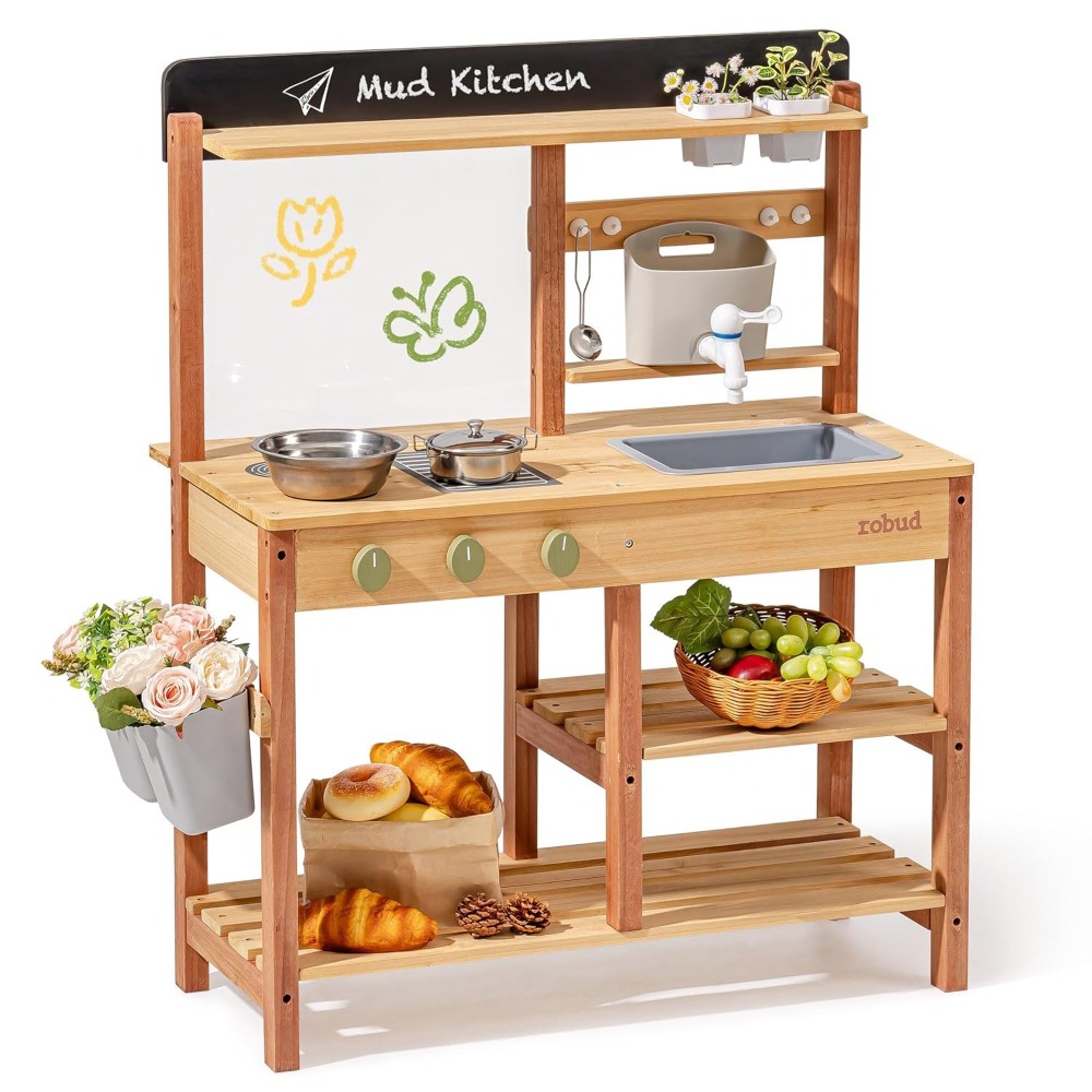 US Shipping Wooden Mud Kitchen - огляд і ціна Kids Outdoor Sink