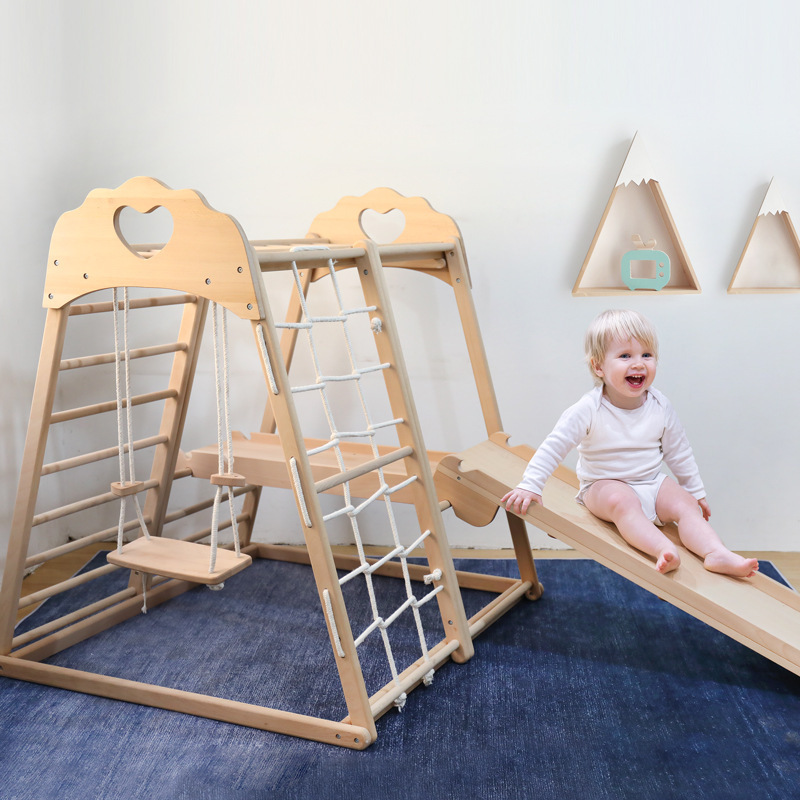 Jungle Gym Kids Outdoor Wooden - огляд і ціна Kids Outdoor Jungle Gym With Slide
