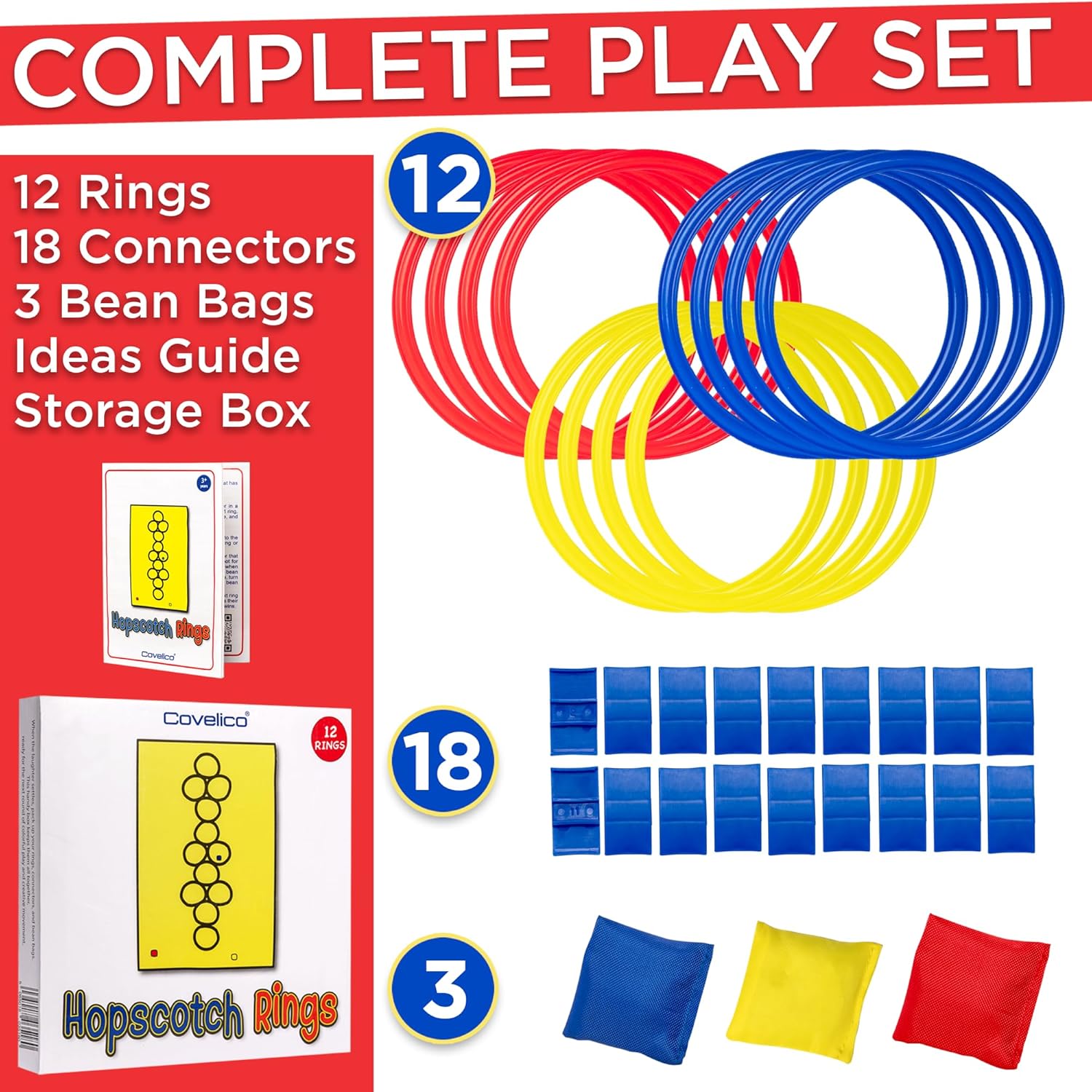Hopscotch Rings, 12 x 11 Inch  - огляд і ціна Kids Outdoor Bean Bag