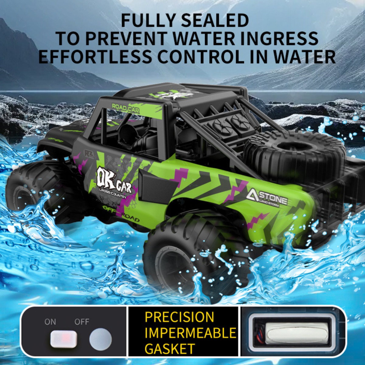 Amphibious RC Car 4WD Off-Road - огляд і ціна Kids Outdoor Dirt Toys