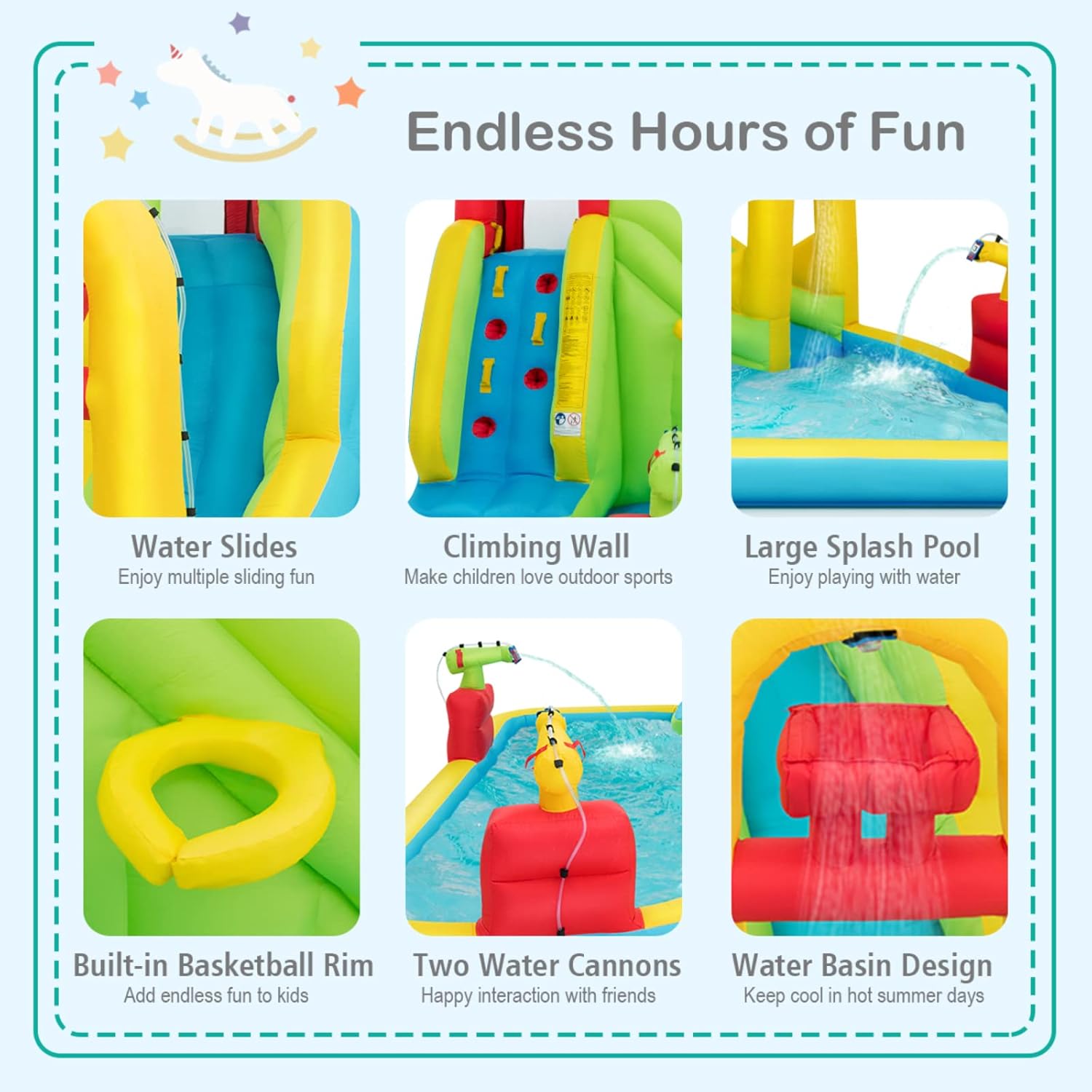 Mega Inflatable Water Park Bou - огляд і ціна Kids Outdoor Gifts
