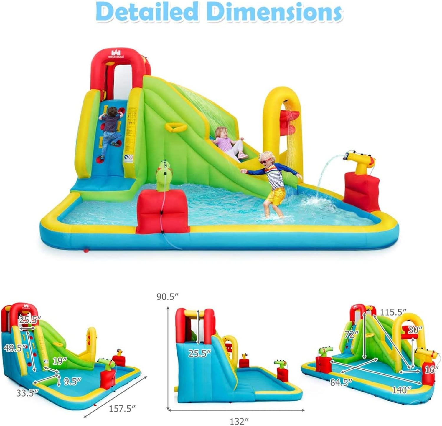 Mega Inflatable Water Park Bou - огляд і ціна Kids Outdoor Gifts