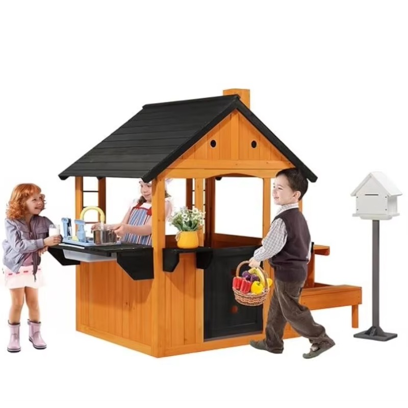 Kids Wooden Playhouse for Outd - огляд і ціна Kids Outdoor Sink