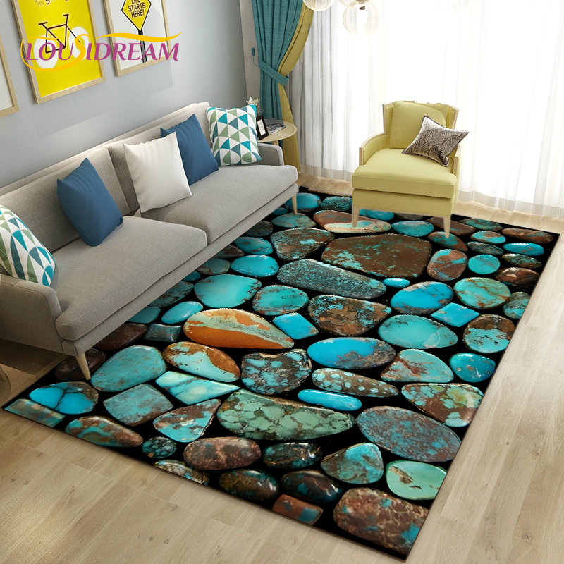 3D Colorful Cobblestone Stone  - огляд і ціна Kids Outdoor Mat Waterproof