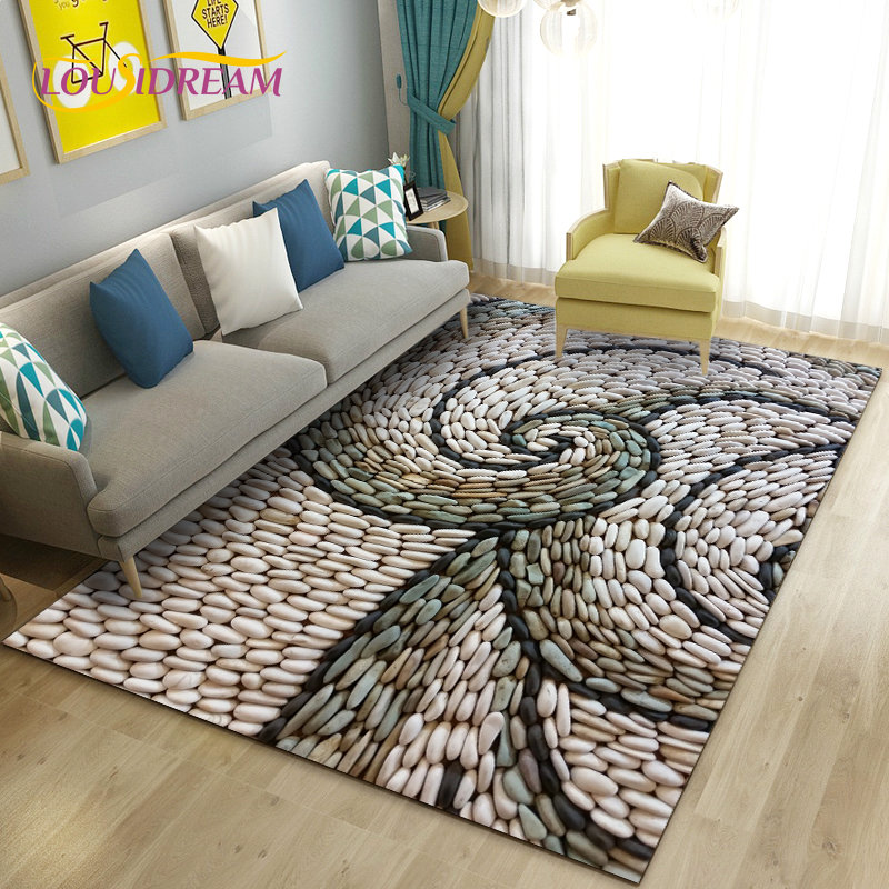 3D Colorful Cobblestone Stone  - огляд і ціна Kids Outdoor Mat Waterproof