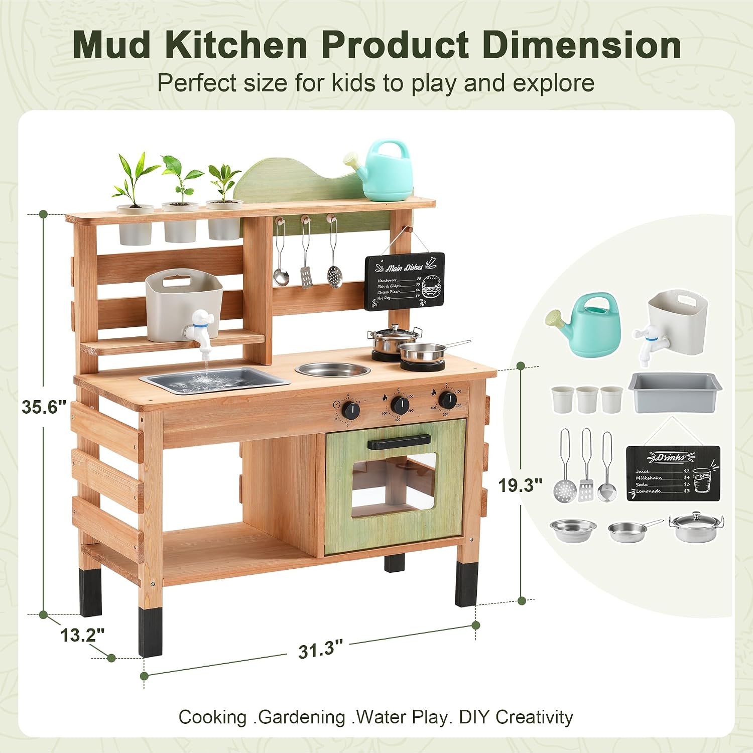 OLLIKIVI Outdoor Play Kitchen  - огляд і ціна Kids Outdoor Sink