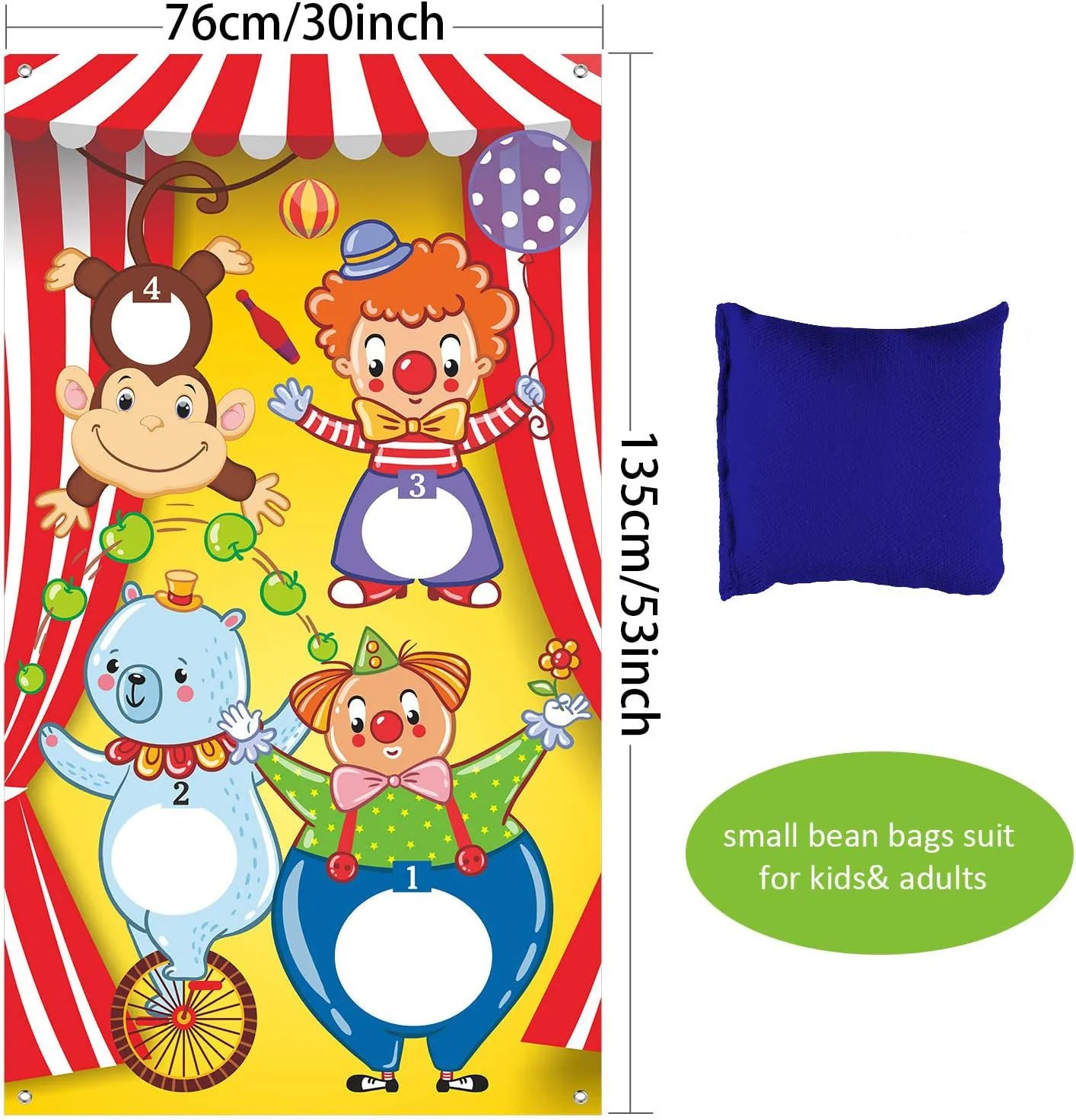 Circus Clown Monkey Bear Bean  - огляд і ціна Kids Outdoor Bean Bag