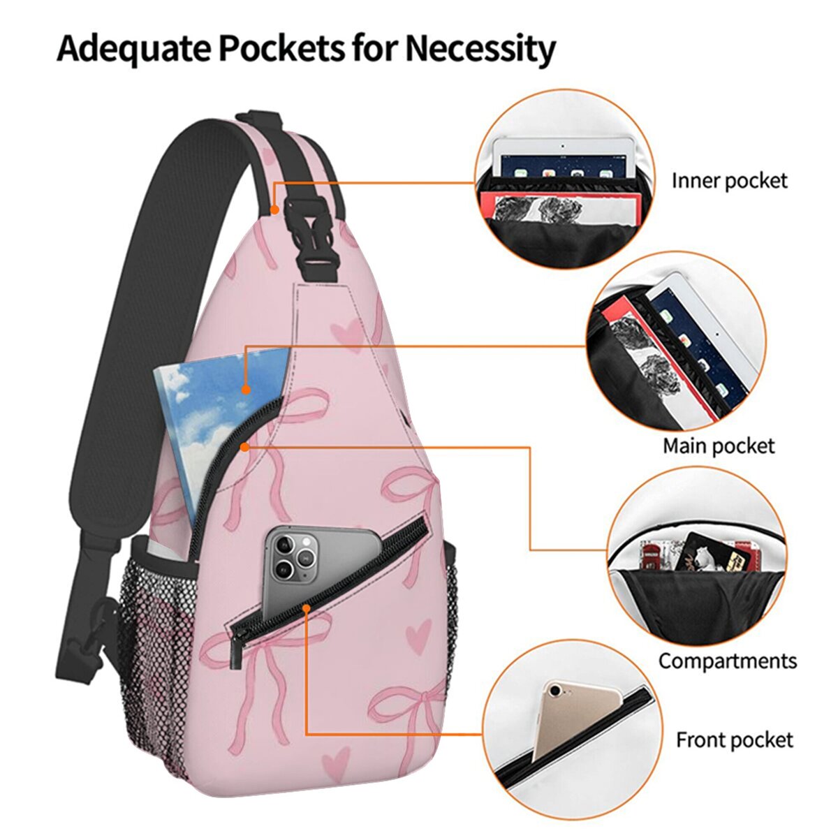 Bow Print Chest Bag Men's and  - огляд і ціна Kids Outdoor Gifts